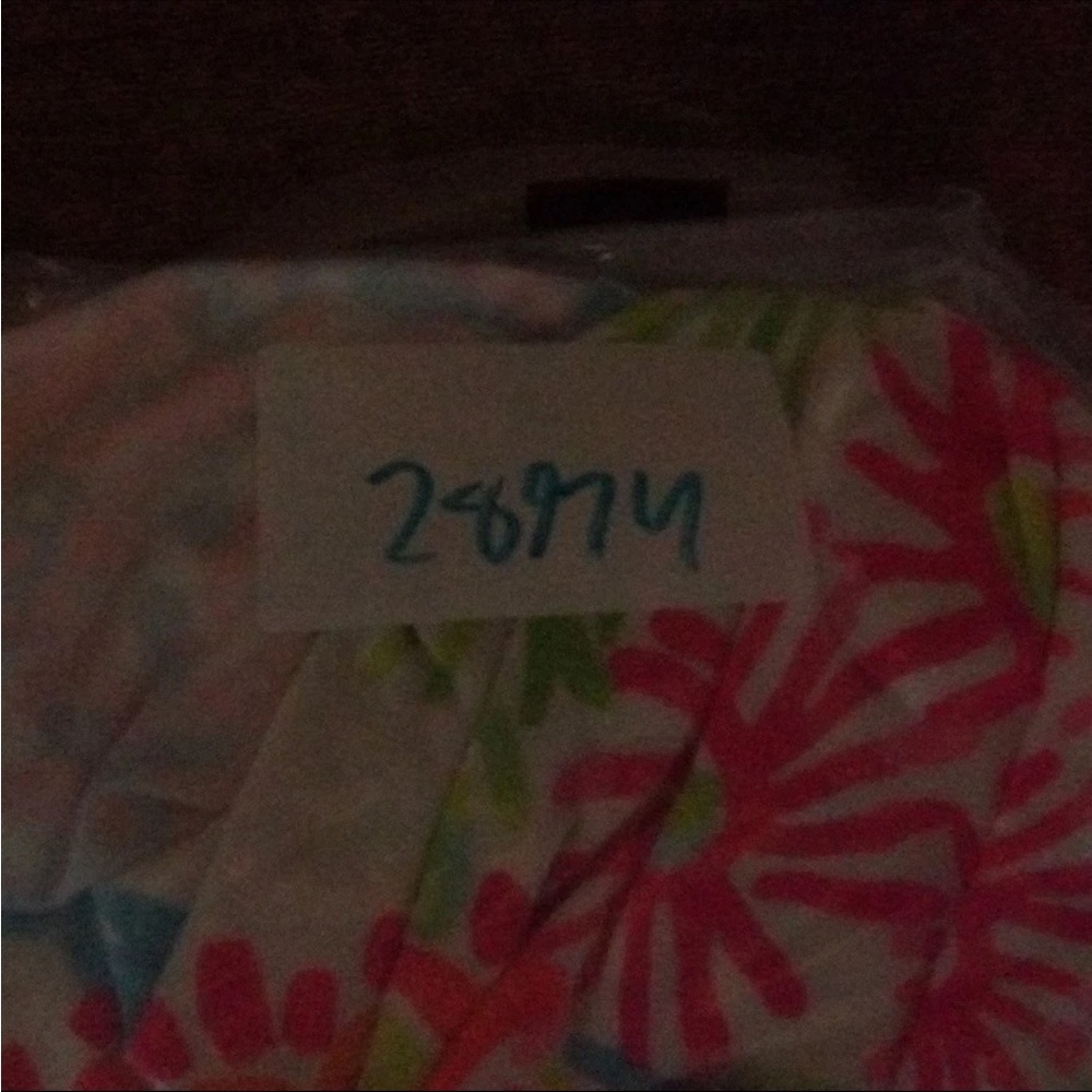 Lilly Pulitzer Dominica Sun Dress Womens XS Lovers Coral Handkerchief Hem - Picture 14 of 14